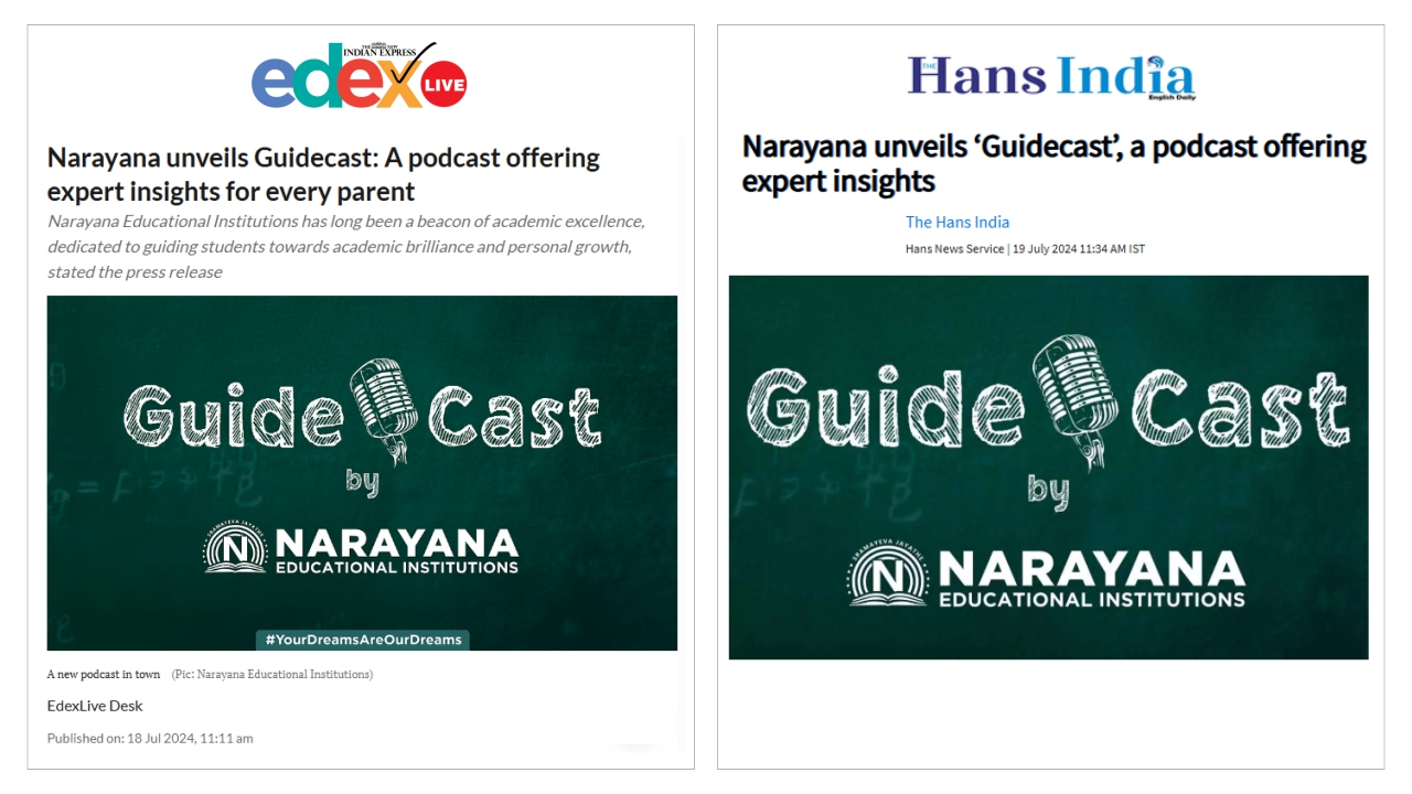 Narayana Launches ‘Guidecast’ Podcast to Strengthen Parent-Child Relationships and Promote Mental Wellbeing
