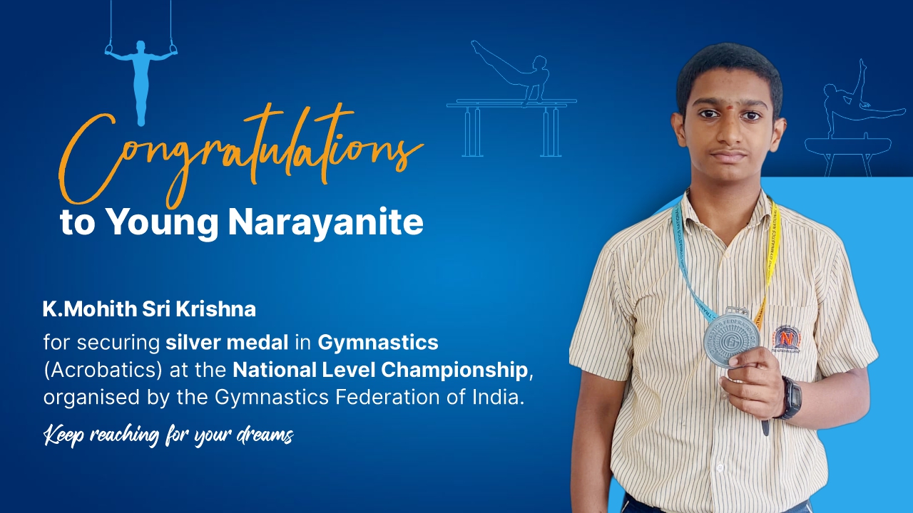Student of Narayana Schools Secures Silver at National Gymnastics Championship 2025