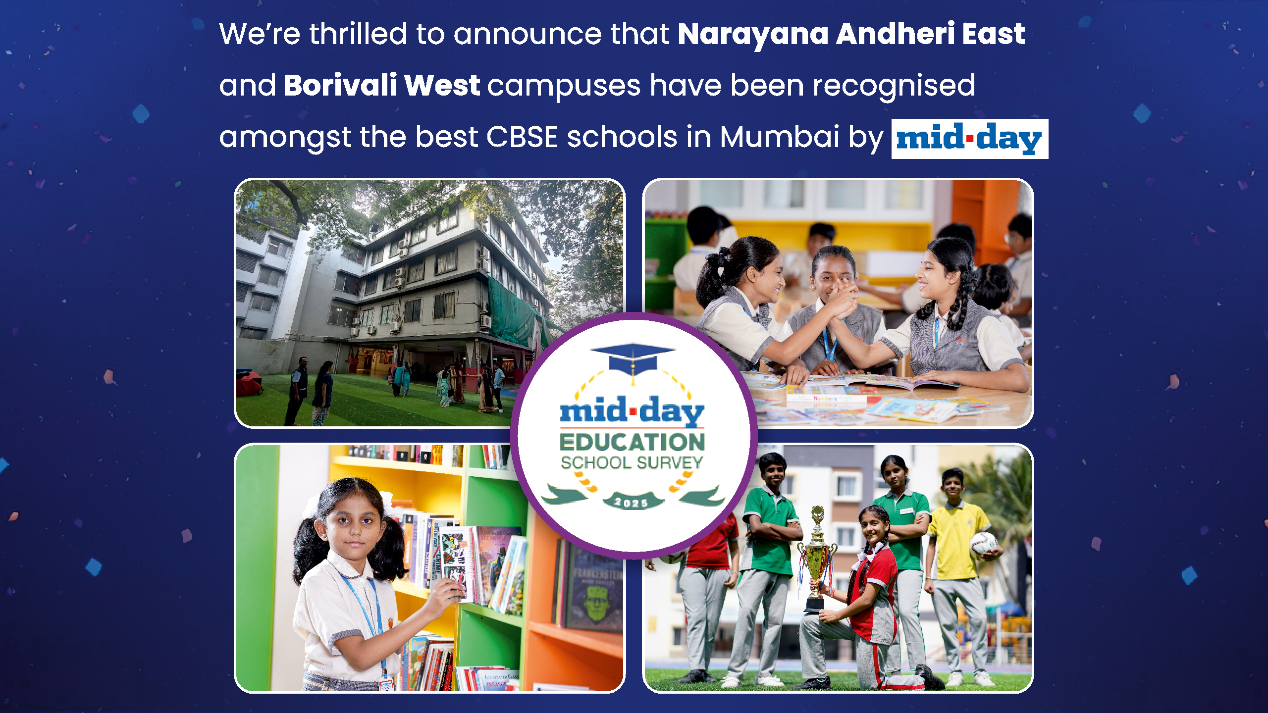 Narayana Schools Recognised Among Mumbai’s Best CBSE Schools in Mid-Day School Rankings 2025